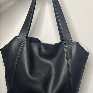 Vintage Black Coach Lexington Shopper Tote